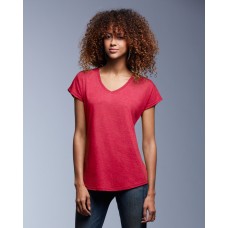 Anvil Womens Tri-Blend V-Neck Tee